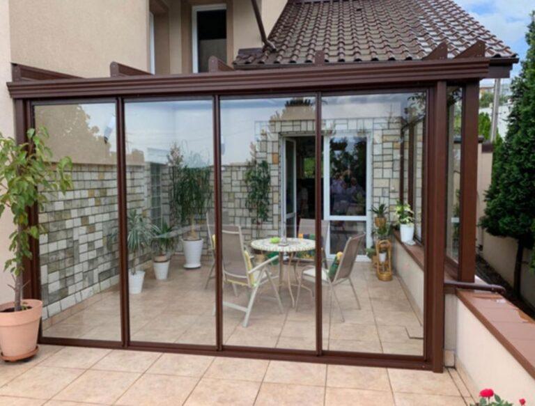 Szklane zabudowy tarasów - taras zabudowany szkłem hartowanym - Realizacja Alumar-Zabudowy