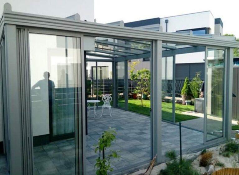 Szklane zabudowy tarasów - taras zabudowany szkłem hartowanym - Realizacja Alumar-Zabudowy