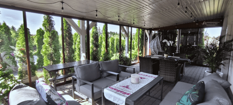 Szklane zabudowy tarasów - taras zabudowany szkłem hartowanym - Realizacja Alumar-Zabudowy