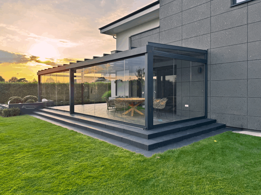 szklana zabudowa tarasu